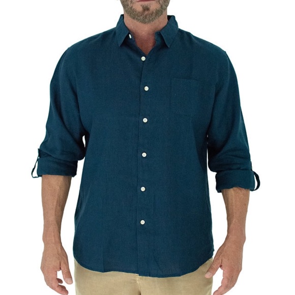 Short Fin Resort Wear Other - 100% Linen Shirt - Short Fin Resort Wear
